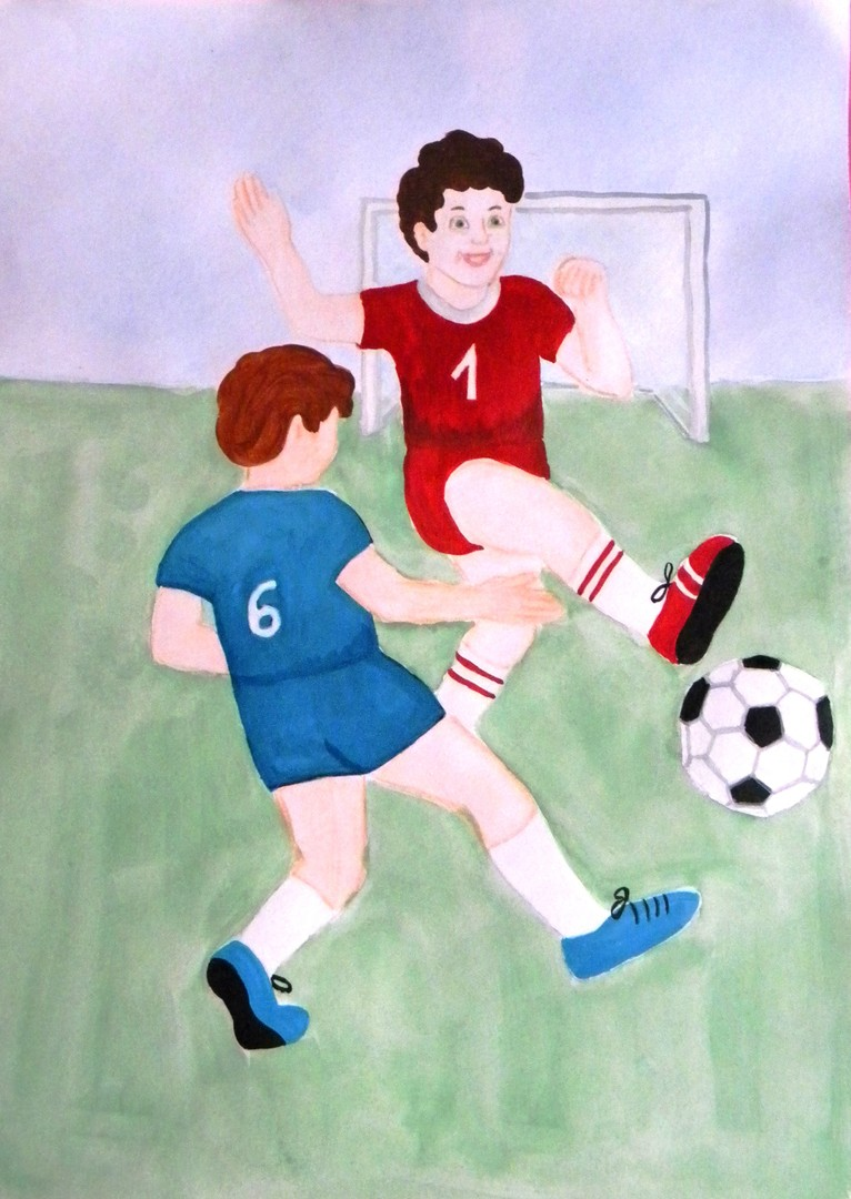 Футбольные иллюстрации. Рисунок на спортивную тему. Иллюстрации на тему футбола. Детский рисунок.