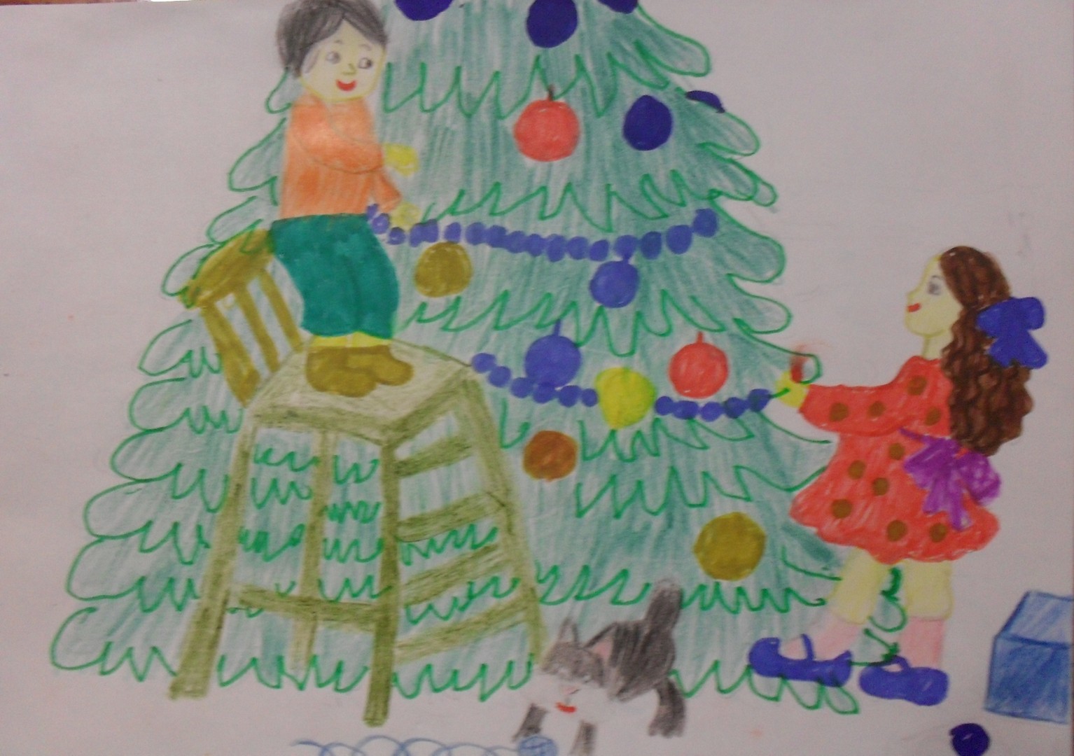 Детские рисунки на тему новогоднее чудо