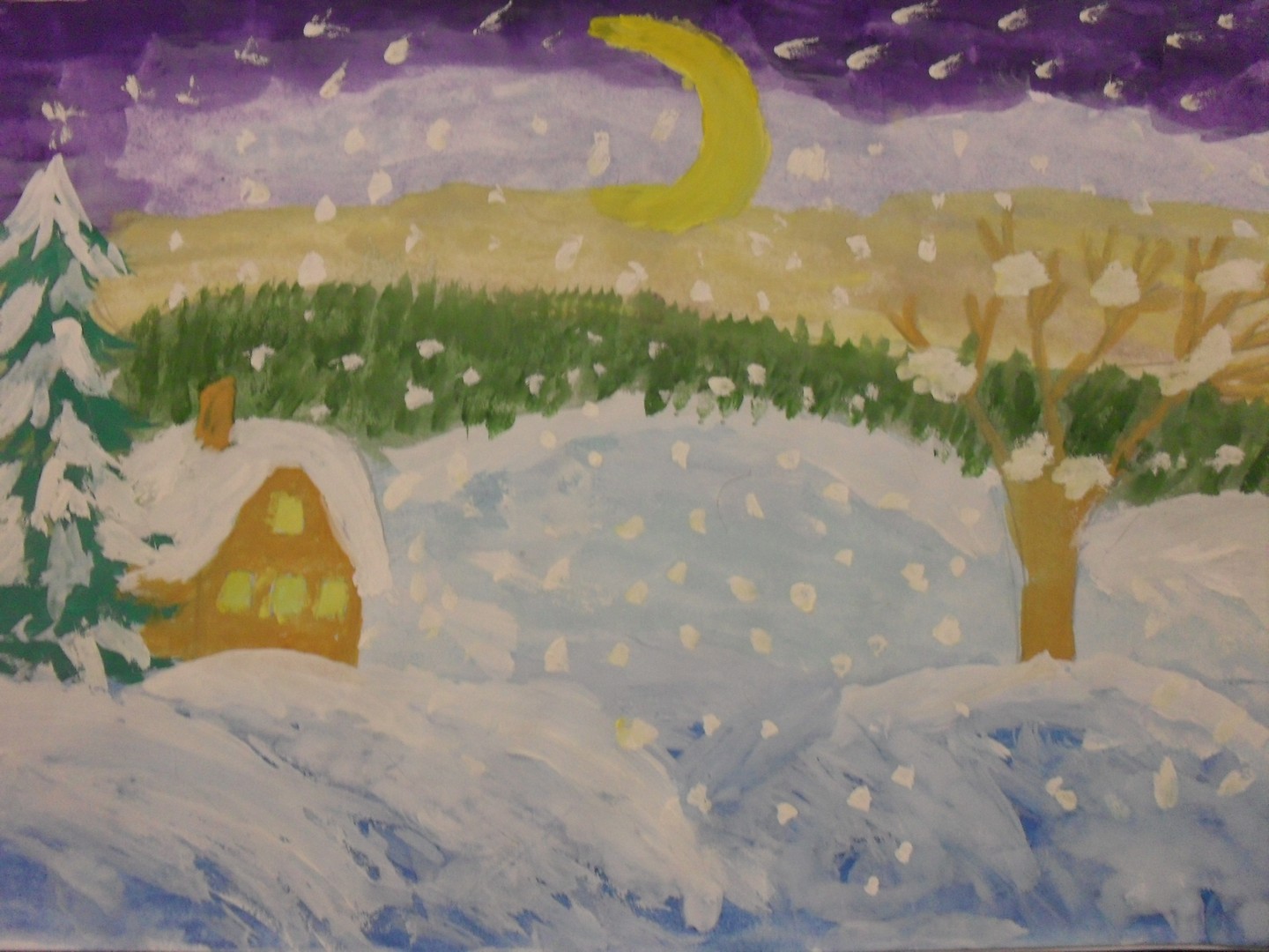 Рисунки Зимушка зима для детей